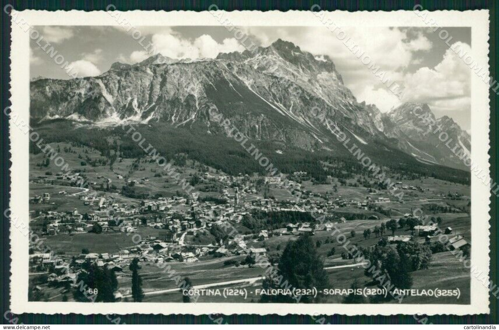 Belluno Cortina Faloria Sorapis Anteleo Foto Cartolina KB3874 - Belluno