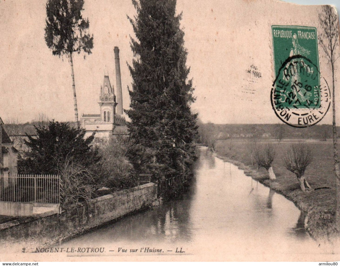 N°9 D2  NOGENT LE ROTROU VUE SUR L HUISNE - Nogent Le Rotrou