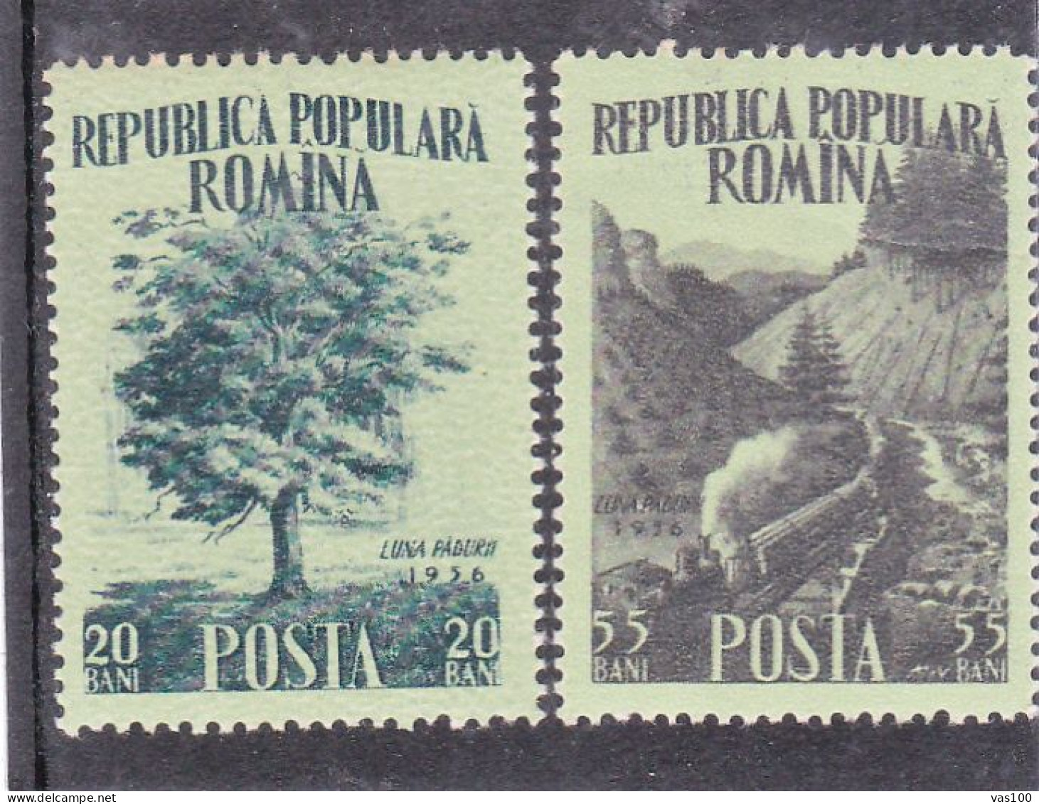 FOREST MOON 1956  MI.Nr.1580/81,MNH, ROMANIA - Ungebraucht