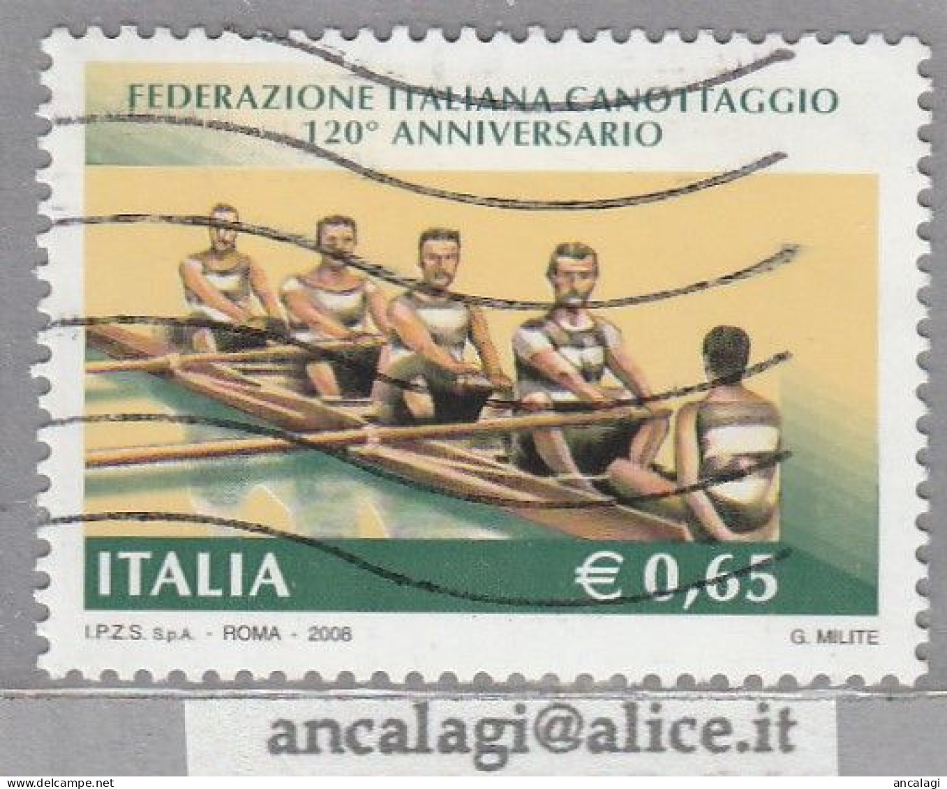 USATI ITALIA 2008 - Ref.1087 "FEDERAZIONE ITALIANA CANOTTAGGIO" 1 Val. - - 2001-10: Gebraucht