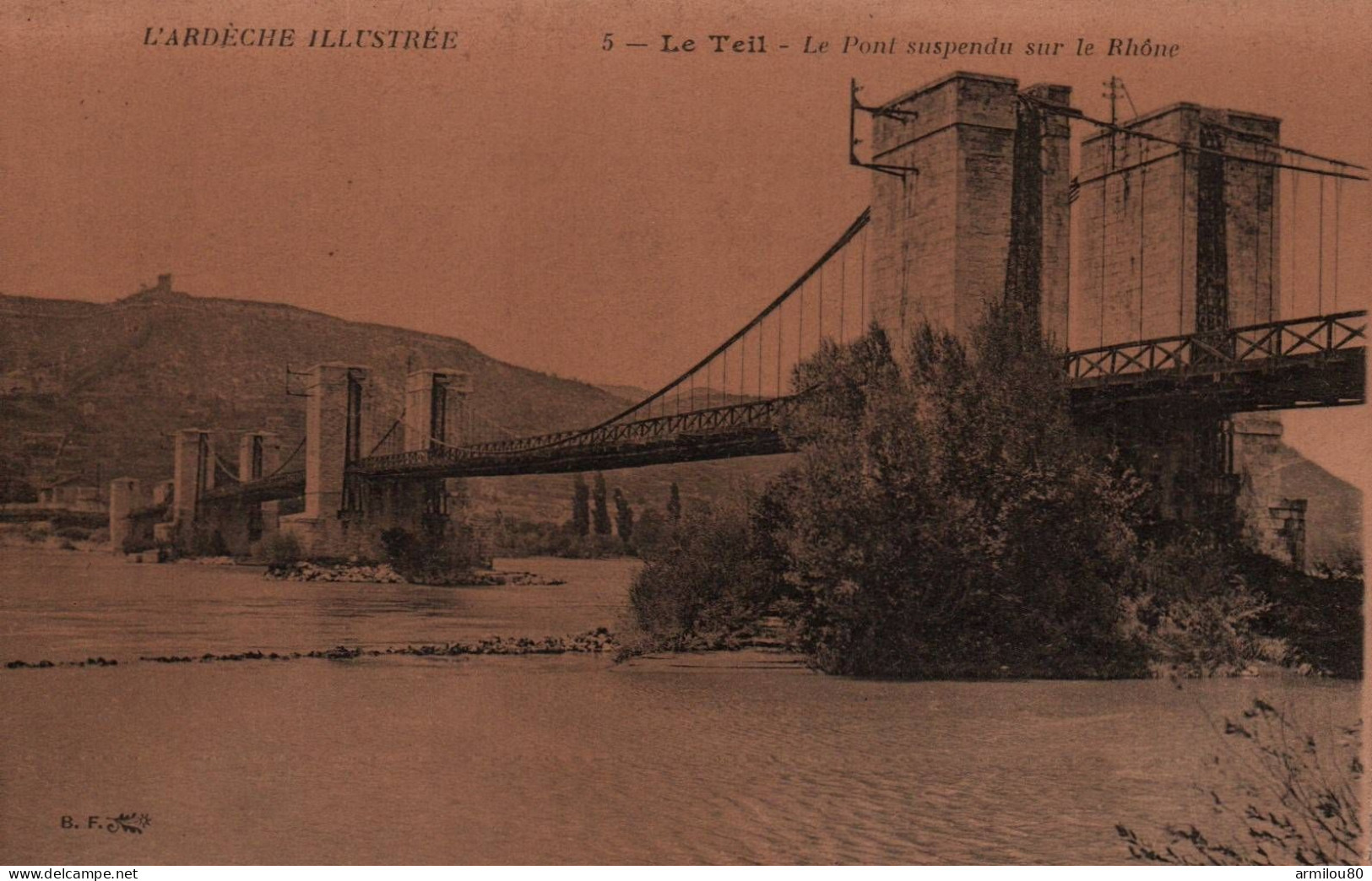 N°10 D2  LE TEIL LE PONT SUSPENDU SUR LE RHONE - Le Teil