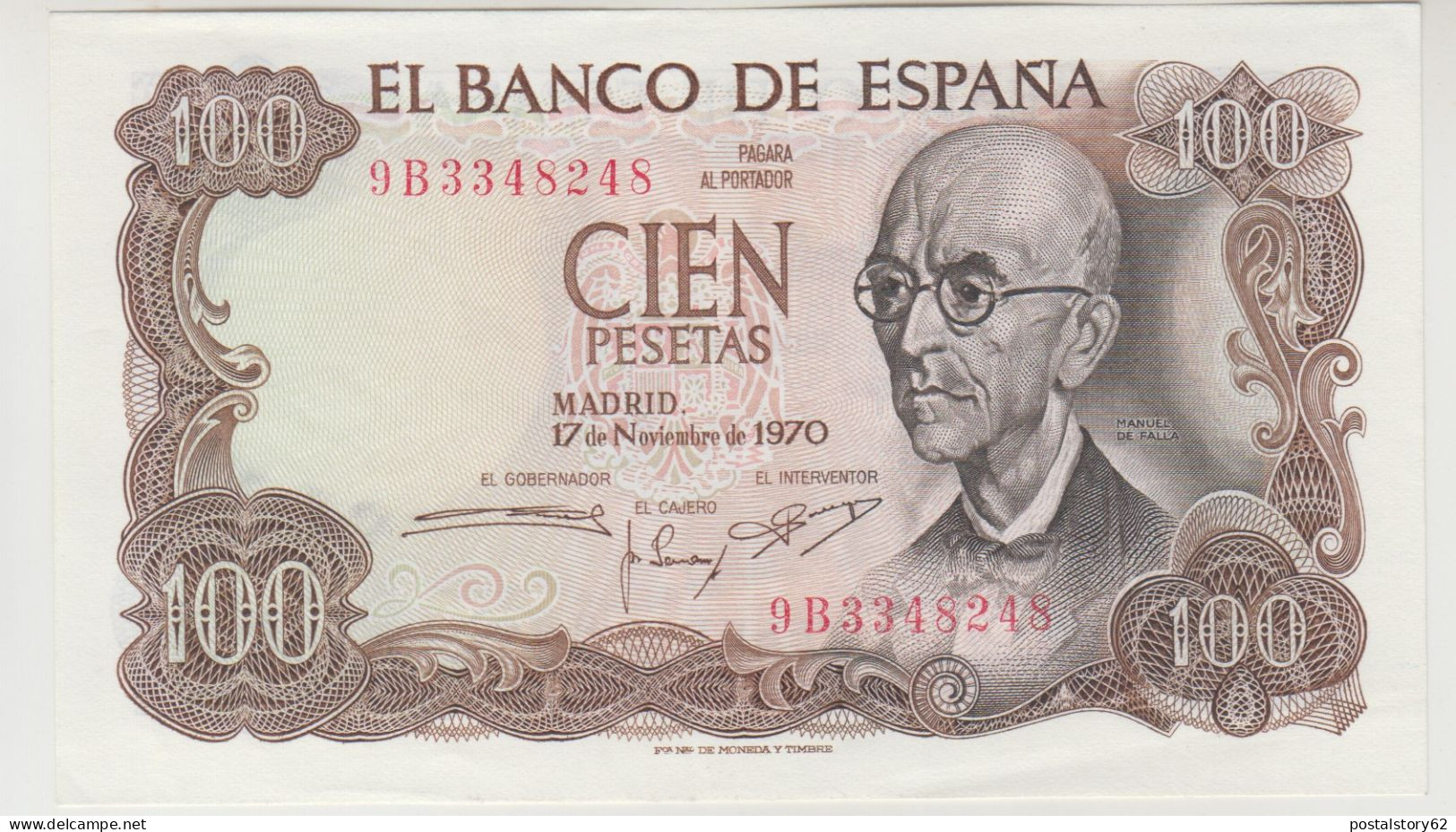 El Banco De Espana, Banconota FDS - Cien Pesetas - Anno 1970 - 100 Peseten