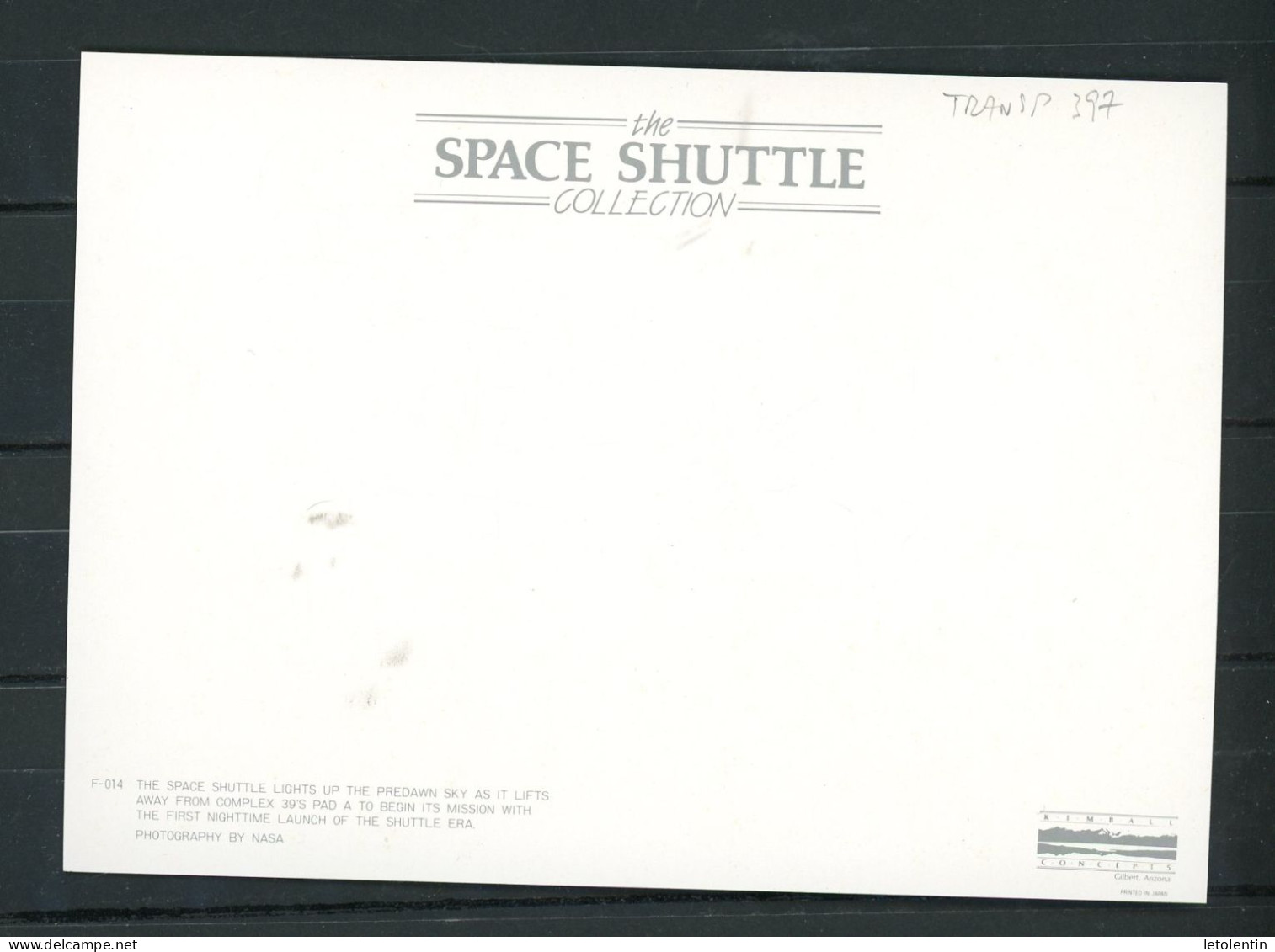 CPM: ESPACE -   DÉCOLLAGE DE NUIT D'UNE NAVETTE SPATIALE - Espace