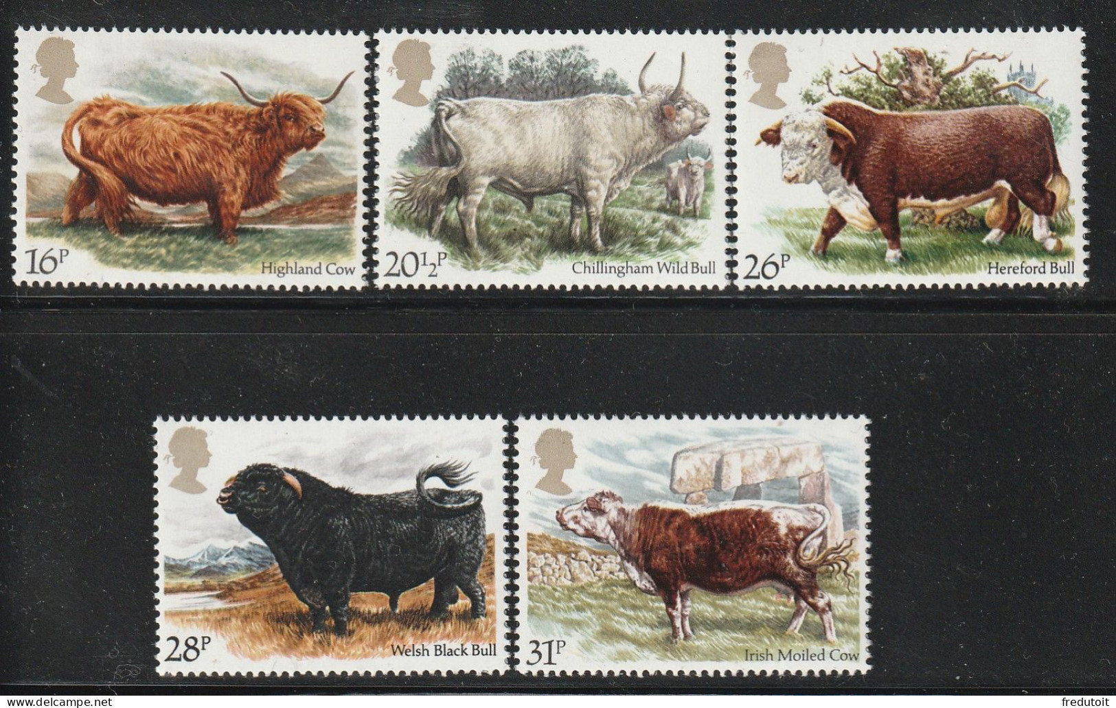 GRANDE BRETAGNE - N°1117/21 ** (1984) Bovins - Unused Stamps