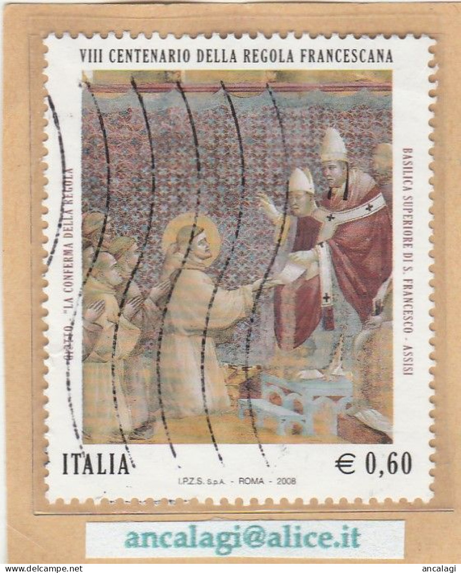 USATI ITALIA 2008 - Ref.1089 "REGOLA FRANCESCANA" 1 Val. - - 2001-10: Usados