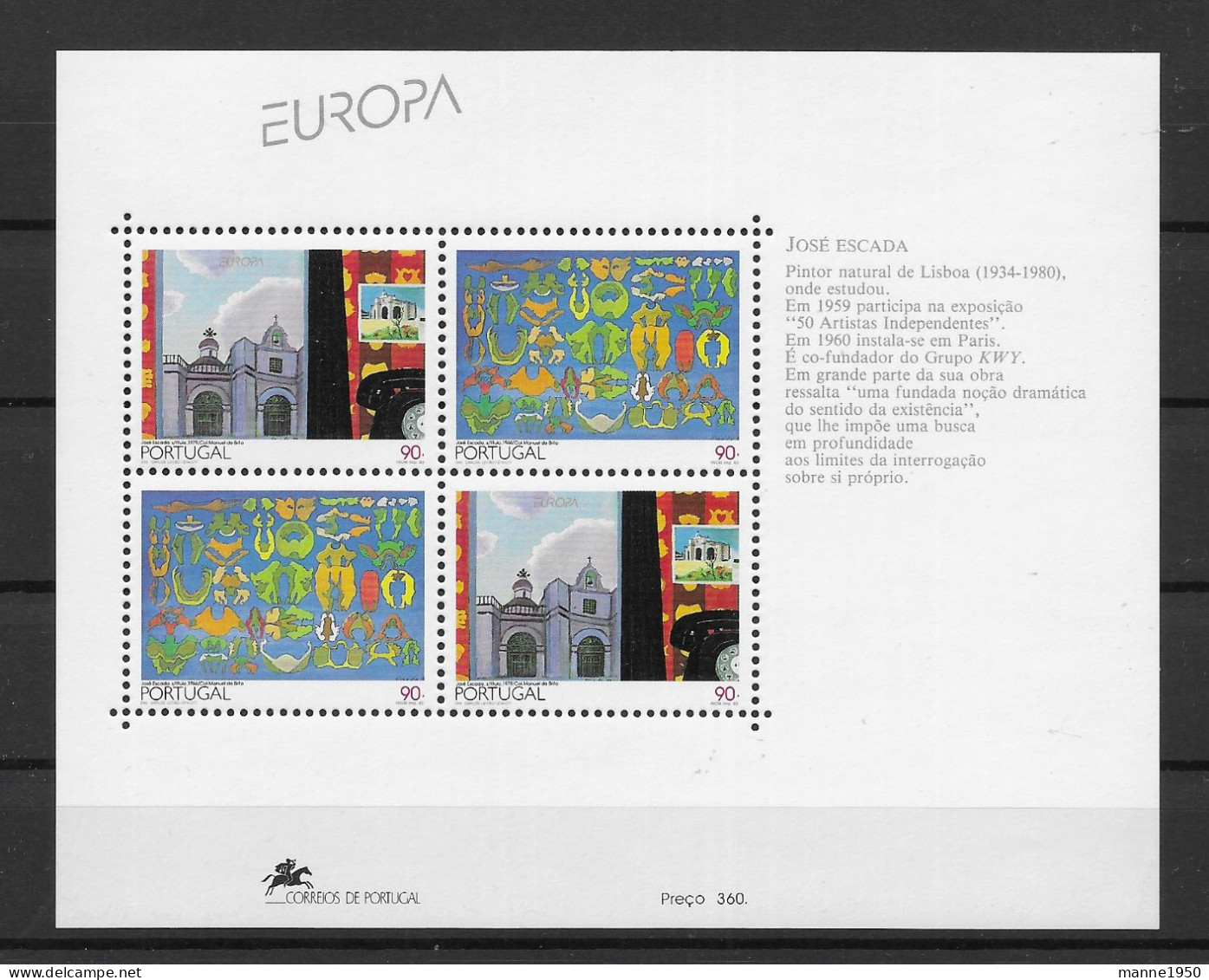 Portugal 1993 Europa/Cept Block 93 Postfrisch - Blocks & Sheetlets