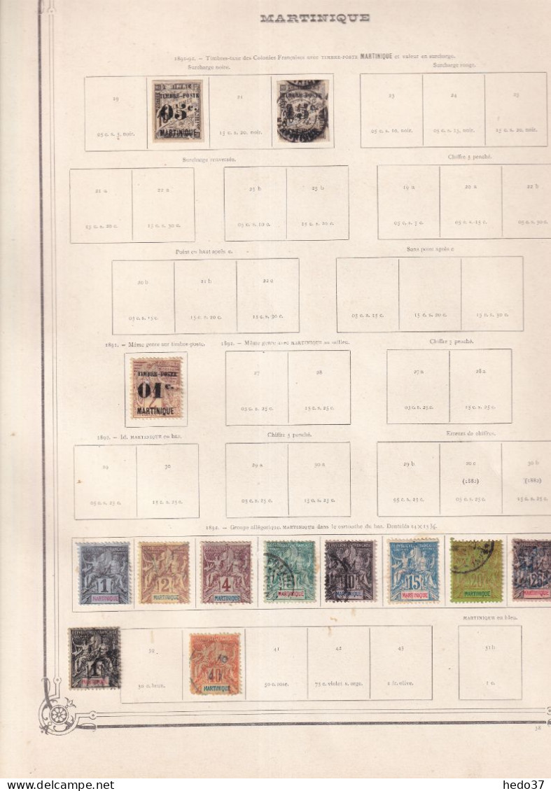 Martinique - Collection - Neufs Sans Gomme / Oblitérés - B/TB - Unused Stamps