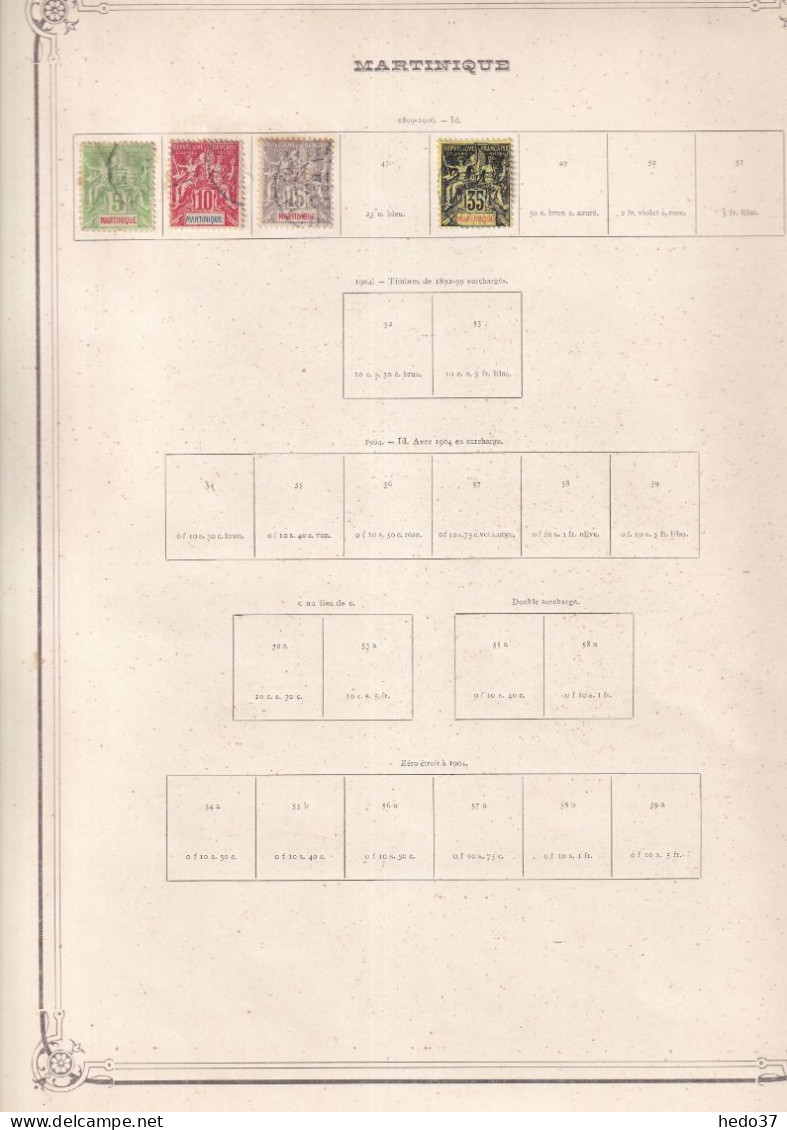 Martinique - Collection - Neufs Sans Gomme / Oblitérés - B/TB - Unused Stamps