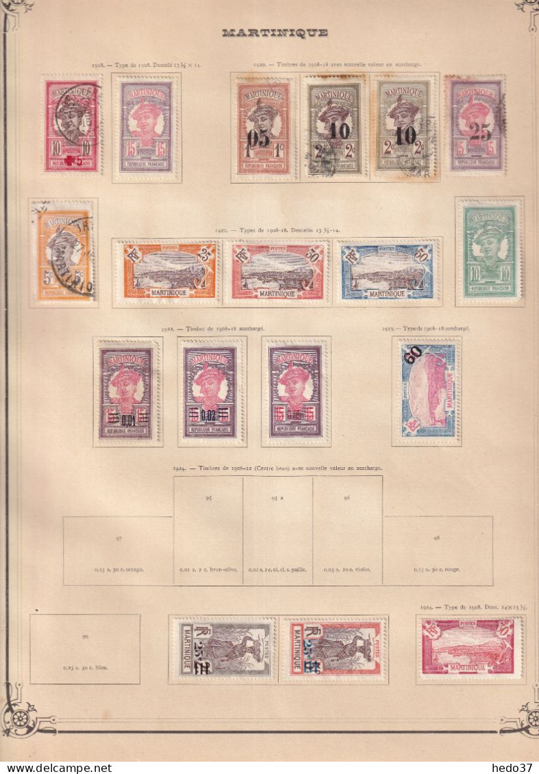 Martinique - Collection - Neufs Sans Gomme / Oblitérés - B/TB - Unused Stamps