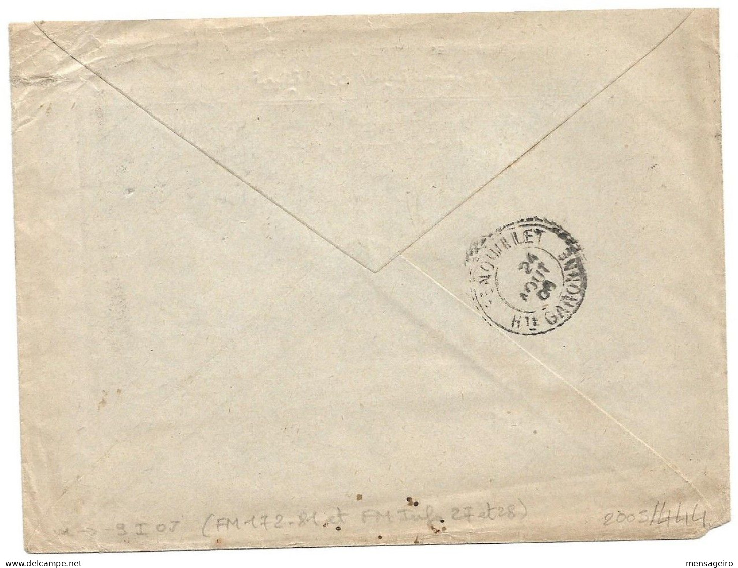 (C04) COVER WITH 1P STAMP - DOUANE / (ALEXANDRIE) => FRANCE 1906 - 1866-1914 Khedivato De Egipto