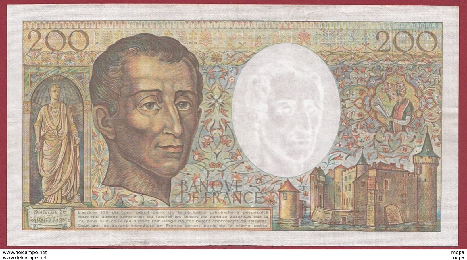 200 Francs "Montesquieu" 1983---TTB---ALPH .N.021--(6) - 200 F 1981-1994 ''Montesquieu''