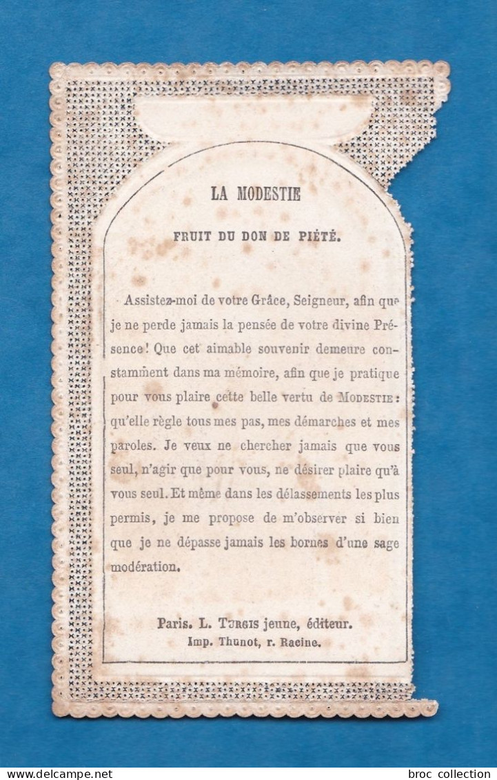 La Modestie, Fruit Du Don De Piété, Fillette Et Saint Esprit, Canivet éd. L. Turgis Jeune N° 542 - Imágenes Religiosas