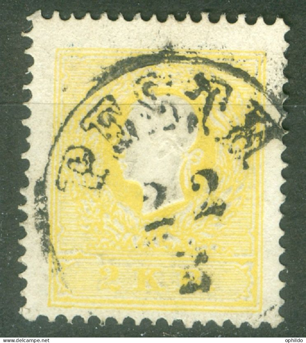 Autriche  Yv 11  Ou  ANK 10 II Ob TB  Obli Pesth  - Used Stamps