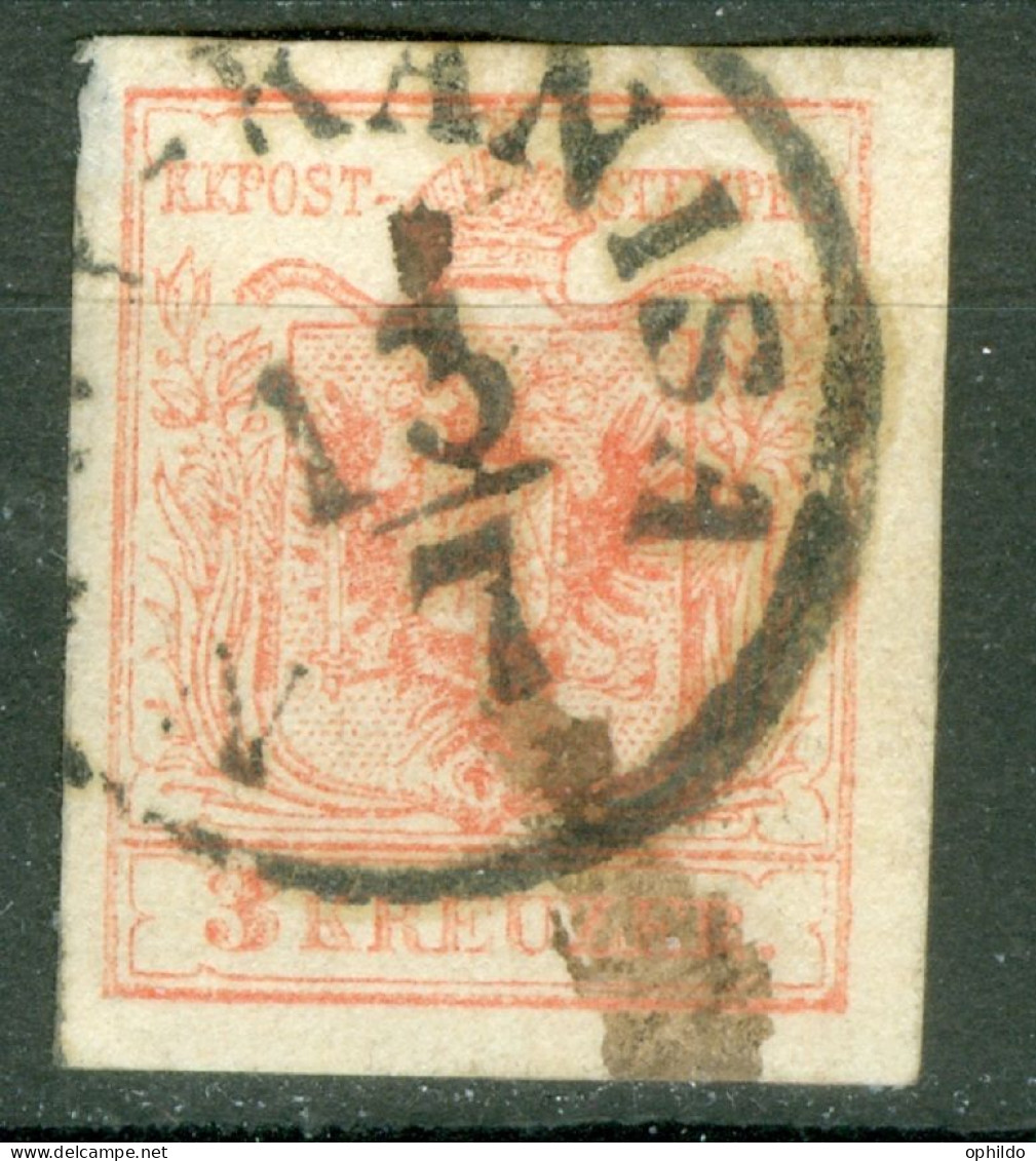 Autriche  Yv 3 B  Ou  Mi 3 Y Ob B/TB Obli Hongrie Nagy Kanisa - Used Stamps