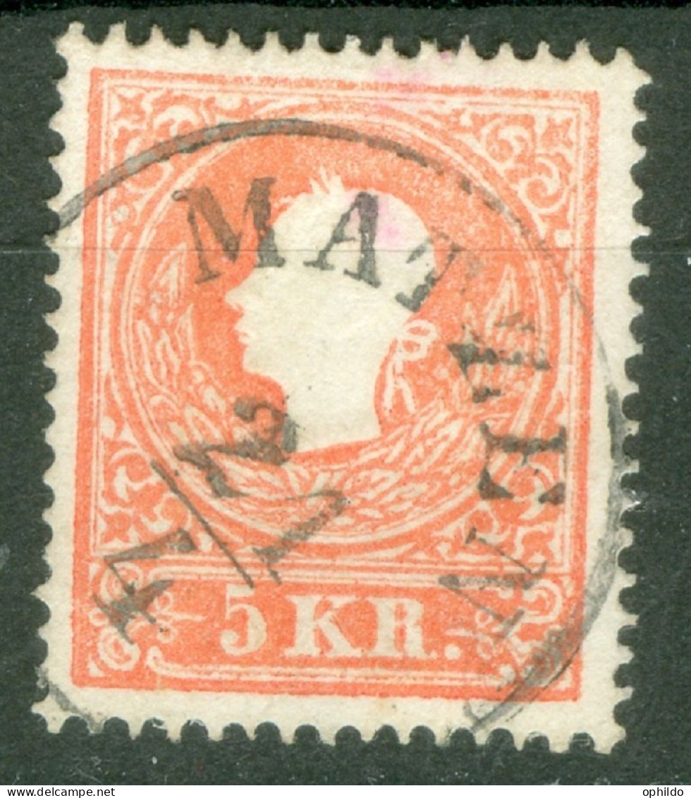 Autriche  Yv 14  Ou  ANK 13 II Ob TB Obli Matzen  - Used Stamps