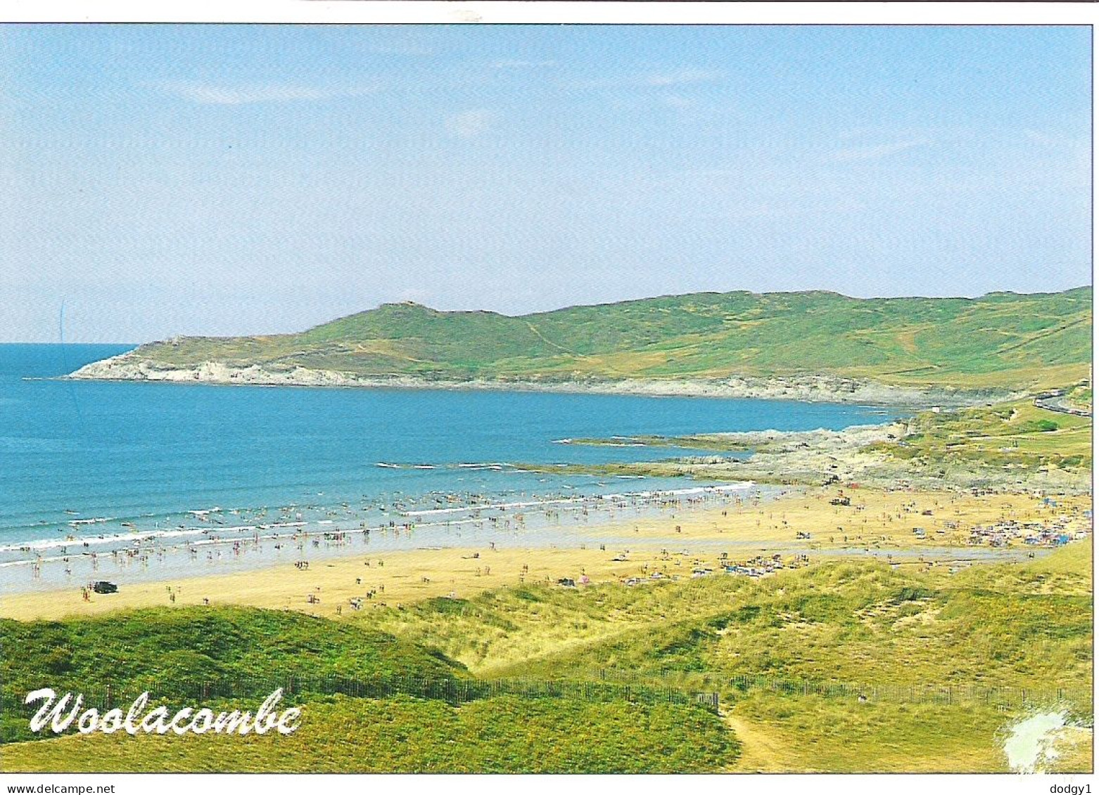 THE BEACH, WOOLACOMBE, NORTH DEVON, ENGLAND. USED POSTCARD Mm9 - Altri & Non Classificati