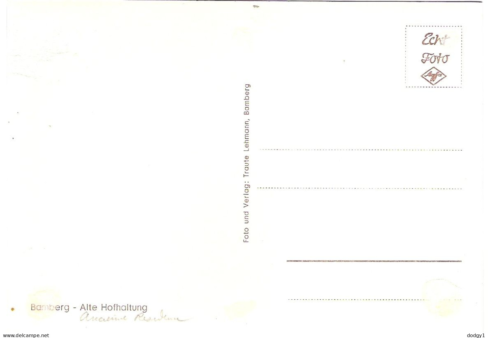 ALTE HOFHALTUNG, BAMBERG, GERMANY. UNUSED POSTCARD Mm9 - Bamberg