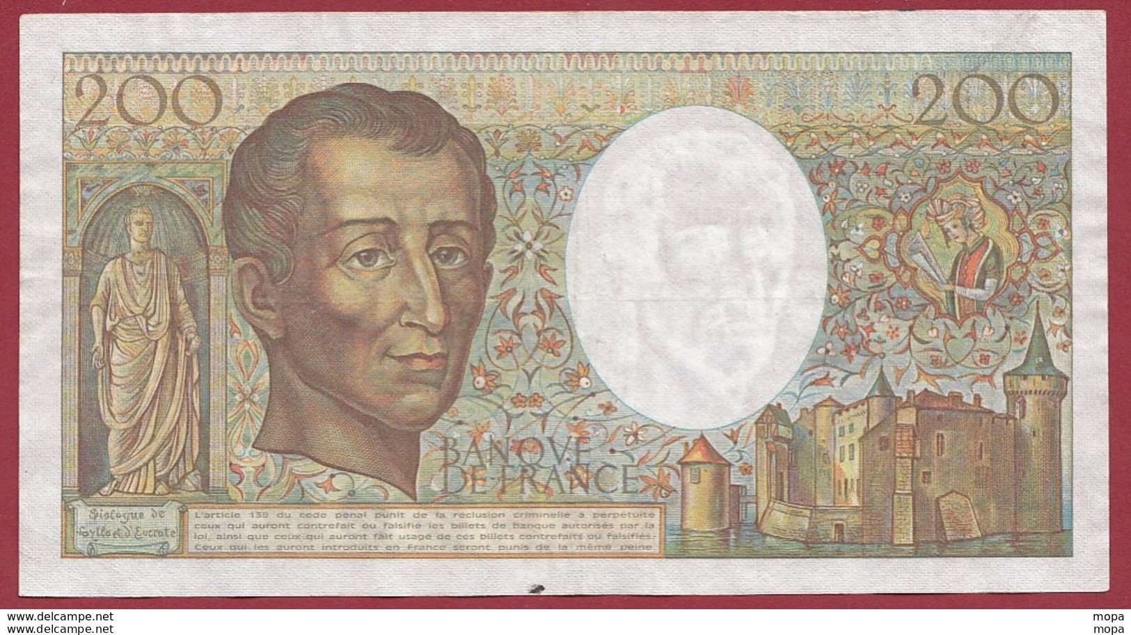 200 Francs "Montesquieu" 1981----TTB+--ALPH.K.005--(9) - 200 F 1981-1994 ''Montesquieu''