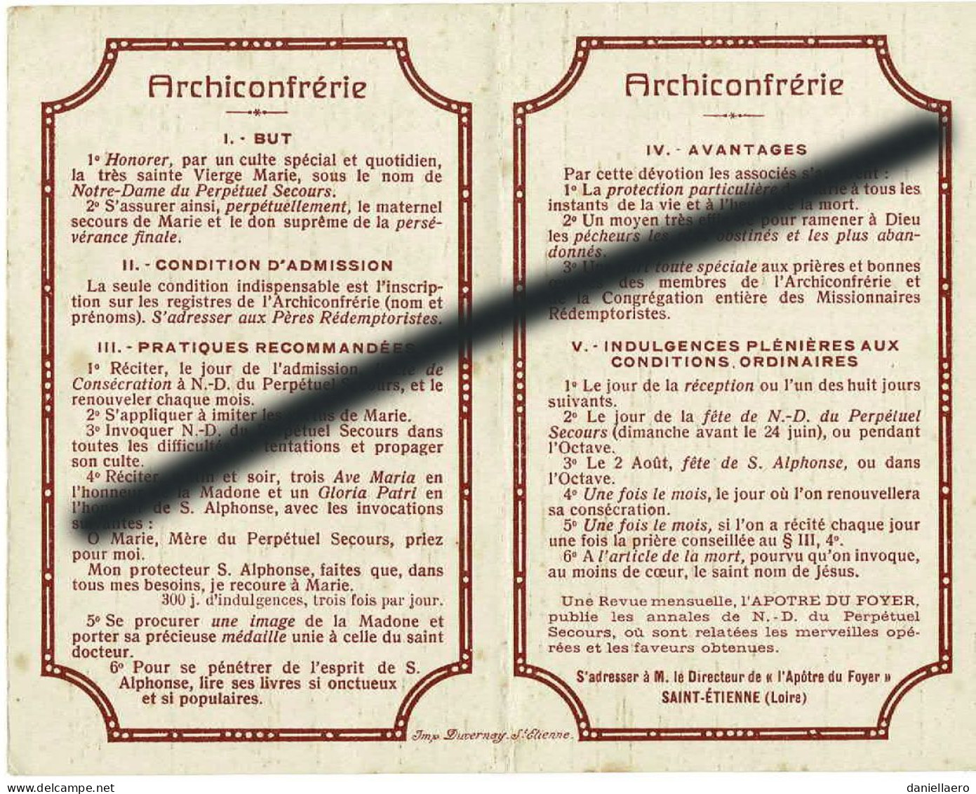 Billet D'agrégation Archiconfrérie - Non Classés