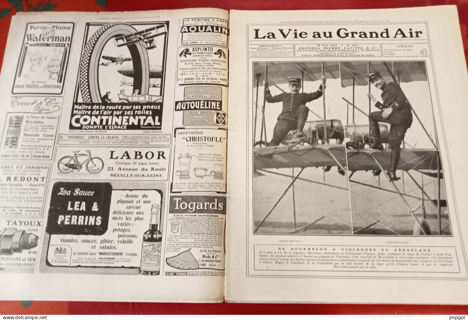 La Vie Au Grand Air N°613 Juin 1910 Raid Avion Mourmelon Vincennes Concurrents Meeting Aviation Rouen Escrime Gaudin... - 1900 - 1949