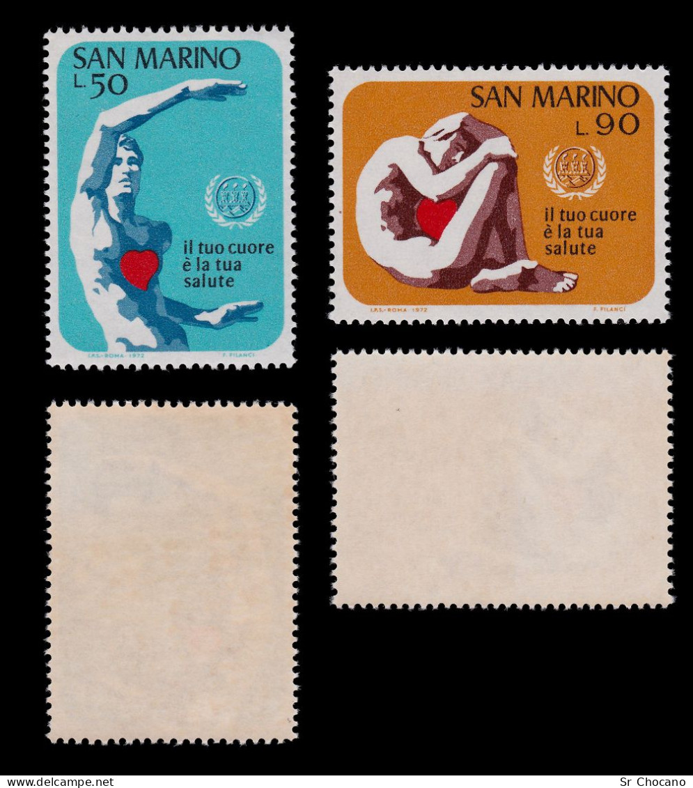 SAN MARINO STAMPS.1972.Emblem Heart.SCOTT 787-788.MNH. - Nuevos