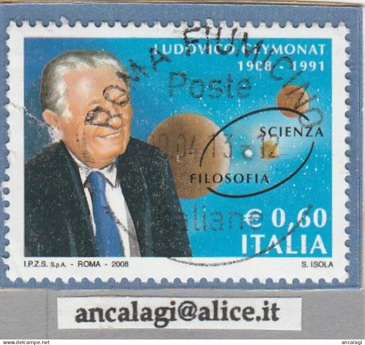 USATI ITALIA 2008 - Ref.1092 "LUDOVICO GEYMONAT" 1 Val. - - 2001-10: Gebraucht