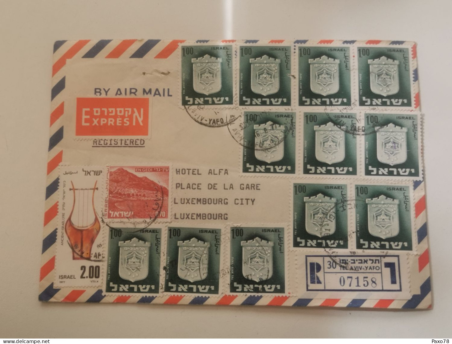 Enveloppe, Oblitéré 1977 Envoyé à Luxembourg. Recommandé - Storia Postale