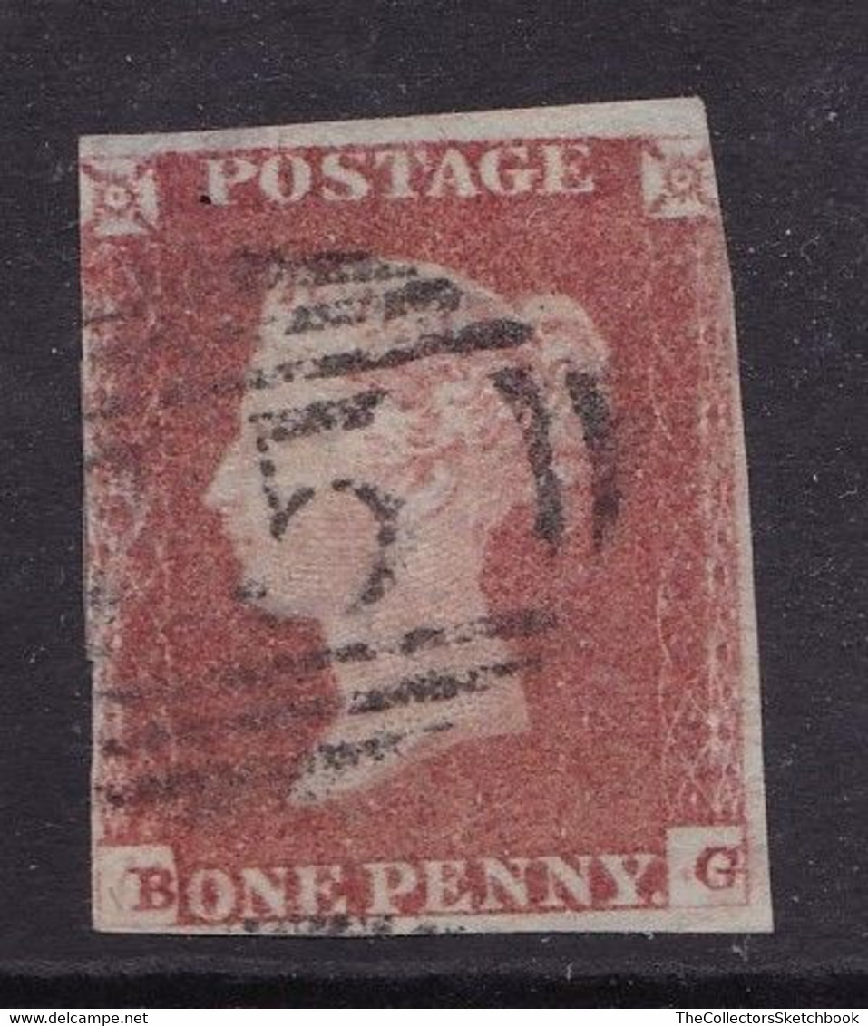 GB Line Engraved Victoria Imperf Penny Red Used. - Gebruikt