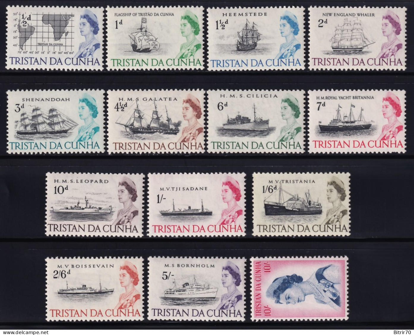 Tristan Da Cunha. 1965  Y&T. 71 / 84 MNH. - Tristan Da Cunha