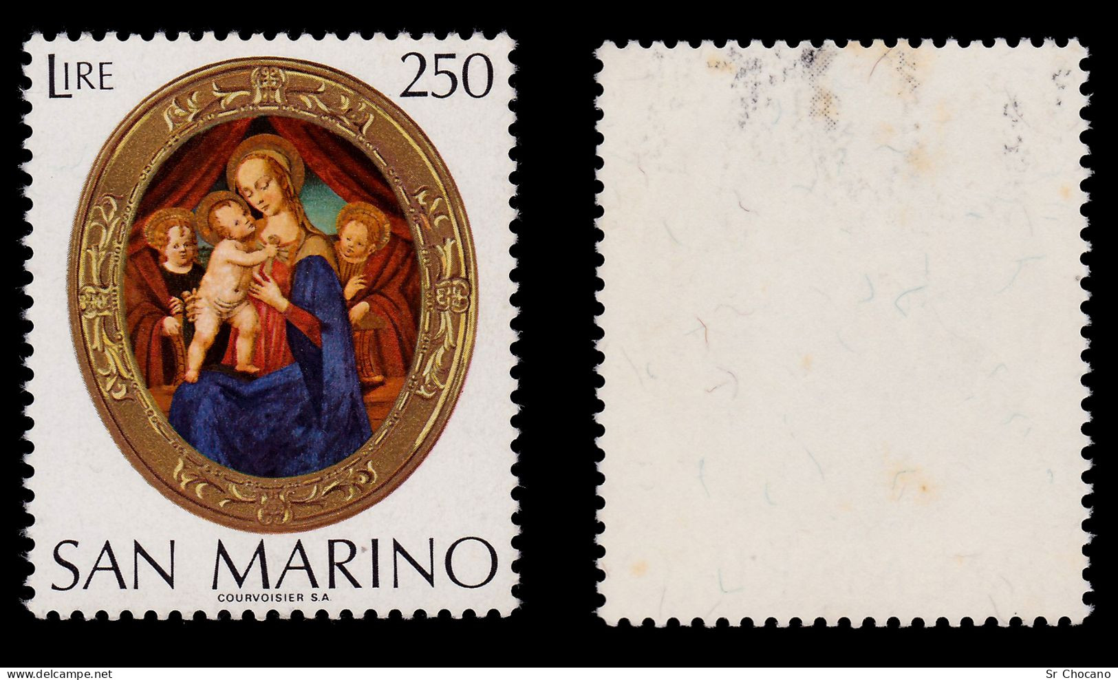 SAN MARINO STAMP.1974.Virgin &Child.250 L.SCOTT 852.MNH - Christianity