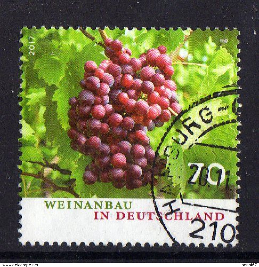ALLEMAGNE Germany 2017 Vigne Vin Raisin Obl. - Used Stamps