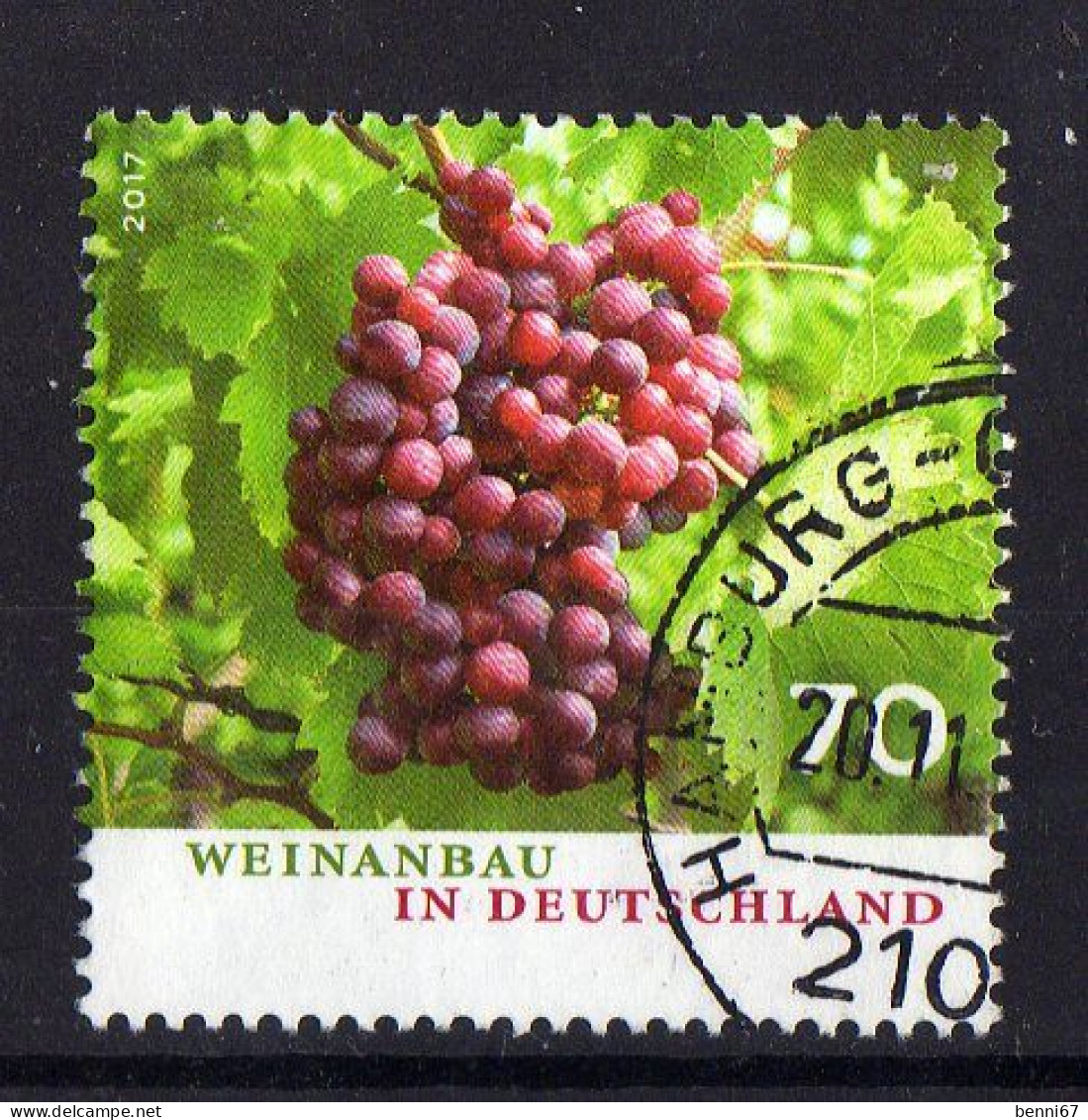 ALLEMAGNE Germany 2017 Vigne Vin Raisin Obl. - Usati