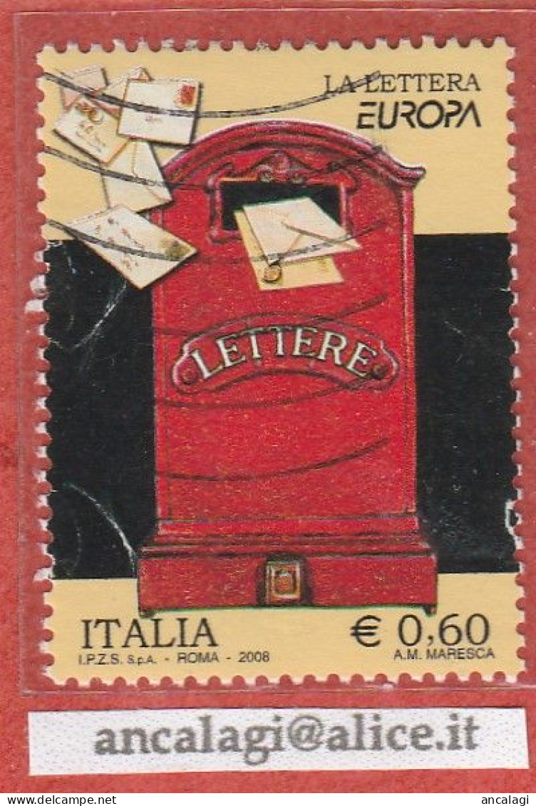 USATI ITALIA 2008 - Ref.1093 "EUROPA -LA LETTERA-" 1 Val. - - 2001-10: Usados