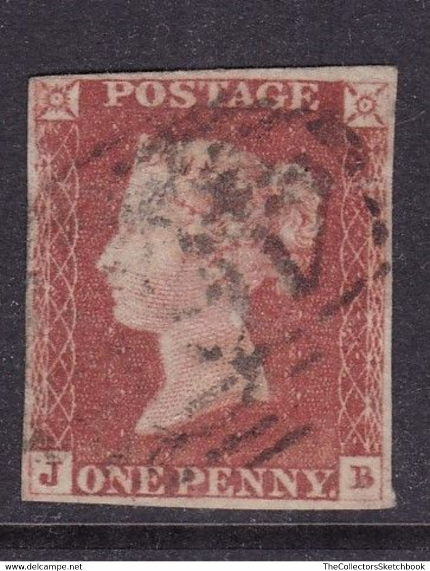 GB Victoria Line Engraved Imperf Penny Red Spacefiller.  (thinned) - Usados