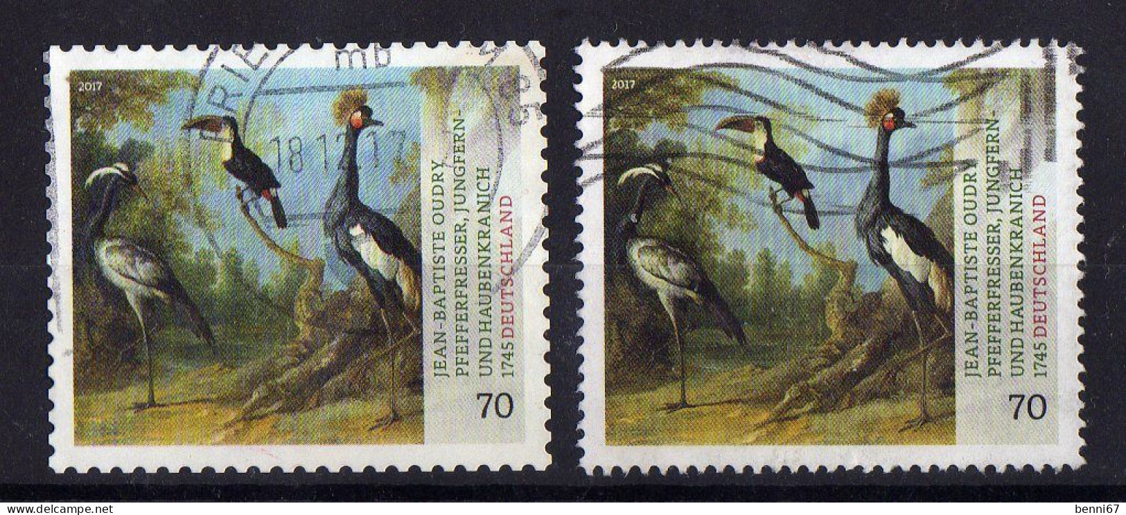 ALLEMAGNE Germany Nouveauté 2017 Oiseau Bird 2 Dent. Diff. Obl. - Used Stamps