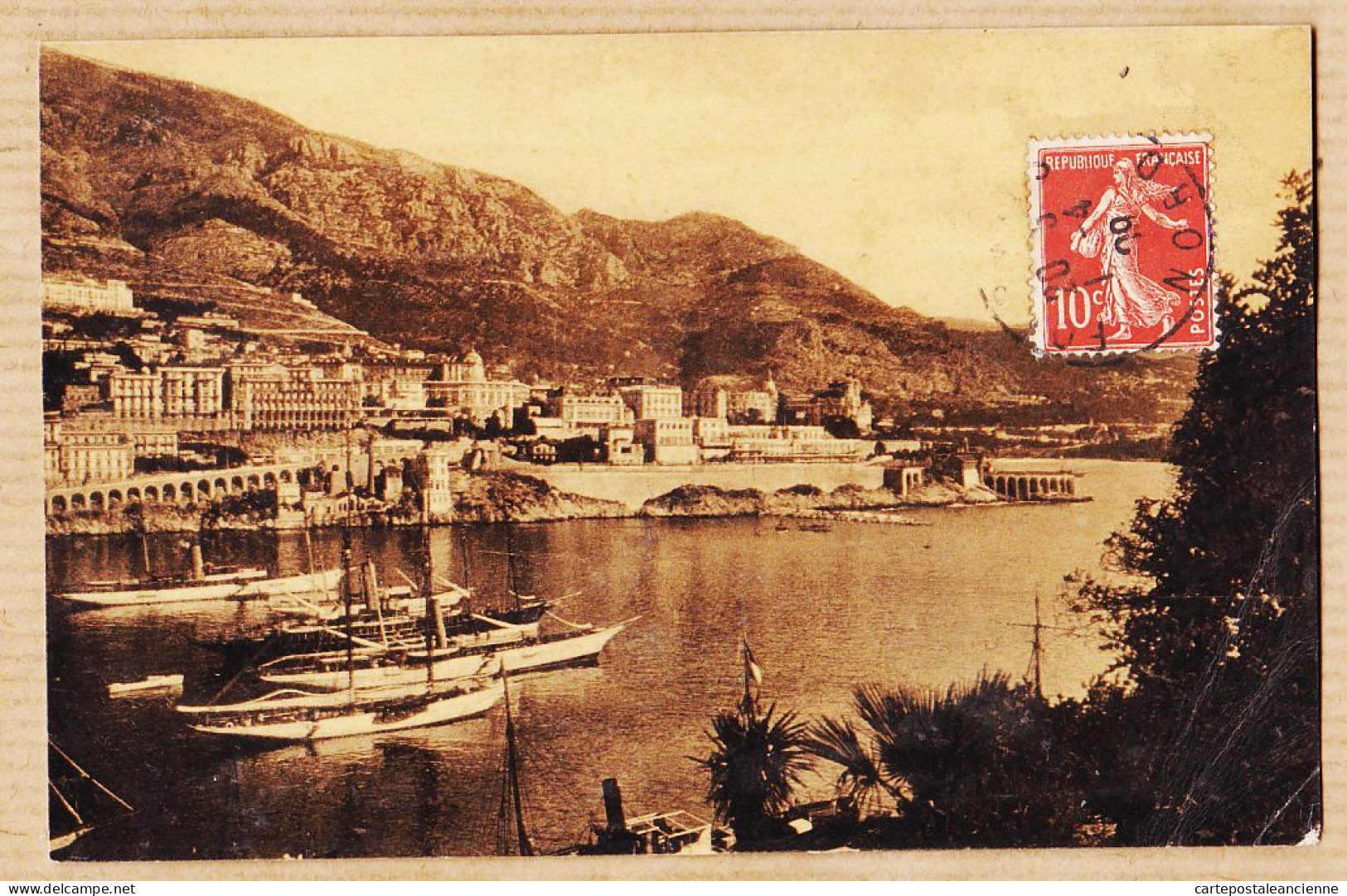 00810 ● MONTE-CARLO Le Port Vue Générale Monte-Carlo 1909 à DEMAILLY Bône Algérie- GILETTA 718 - Porto