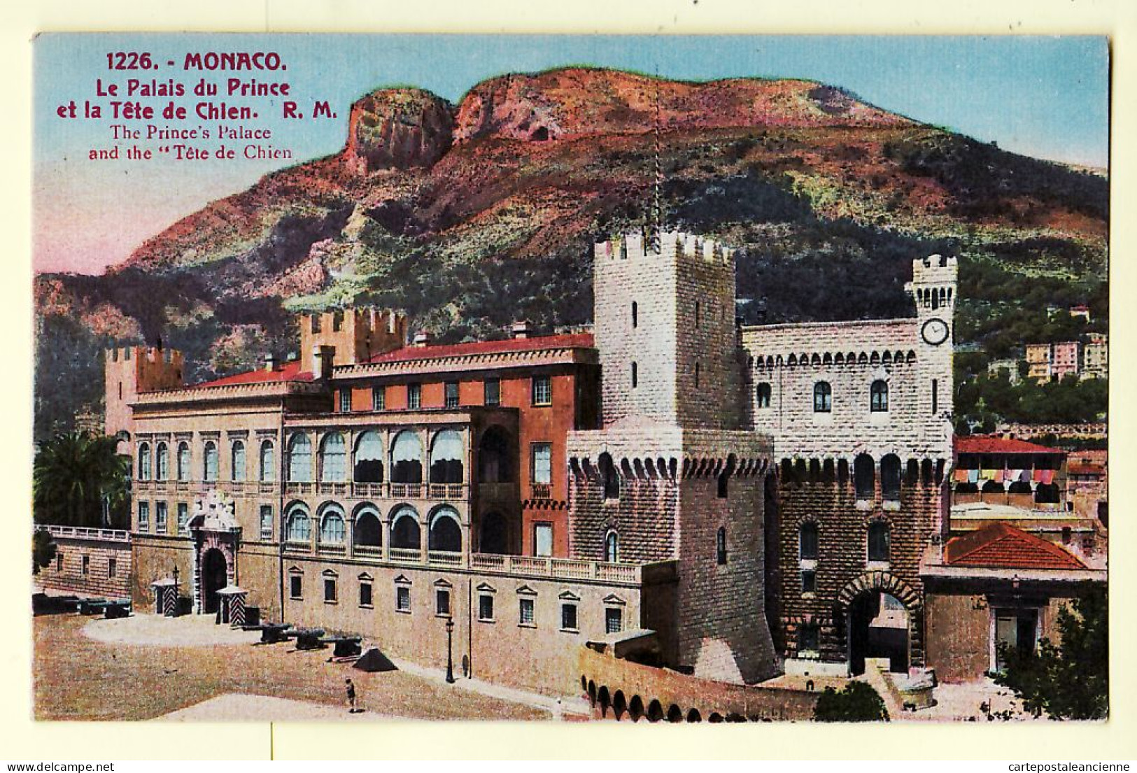 00856 ● MONTE-CARLO Monaco Le Palais Du PRINCE Et La TETE-de-CHIEN 1920s - Litho Color ROSTAN MUNIER 1226 - Monte-Carlo