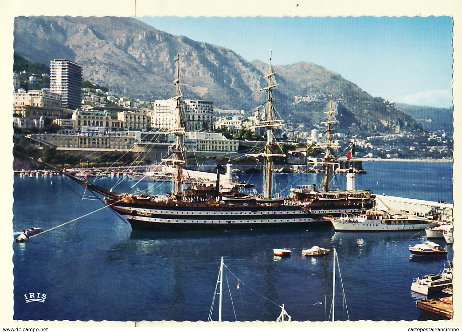 00831 ● Principauté Monaco Vue Du Poort De MONTE-CARLO Voilier école Militaire 3 Mats 1960s-IRIS CIGOGNE 99.138 Cpbat - Porto