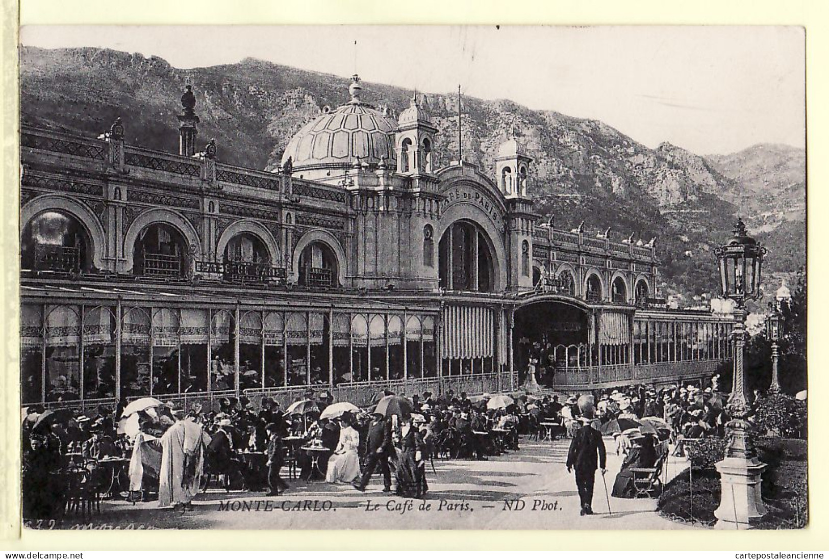 00861 ● MONTE CARLO Monaco CAFE De PARIS Terrasse Animée Postée 26.09.1909- NEURDEIN 632 - Monte-Carlo