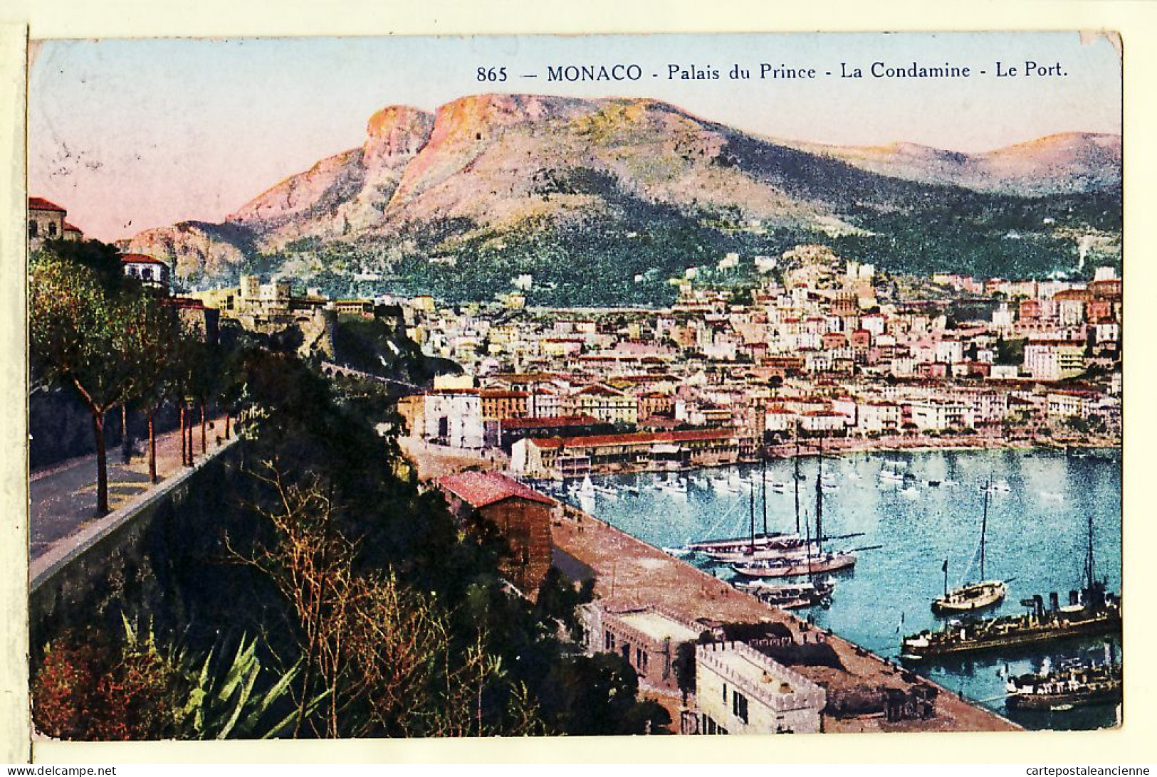 00821 ● Monaco MONTE-CARLO Palais Du Prince La CONDAMINE Port 07.04.1915 - Litho Color HELIA MOUILLOT GILETTA 865 - Panoramic Views