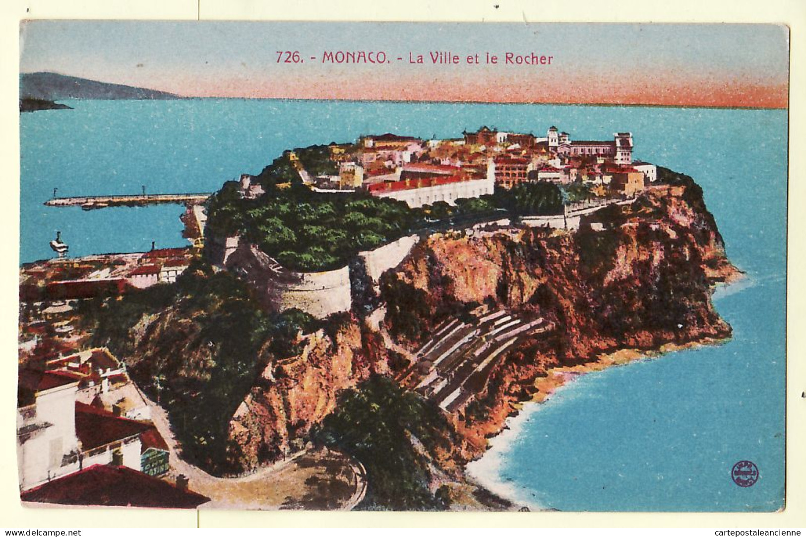 00834 ● Monaco MONTE-CARLO  La Ville Et Le Rocher 1910s -GILETTA 726 - Multi-vues, Vues Panoramiques