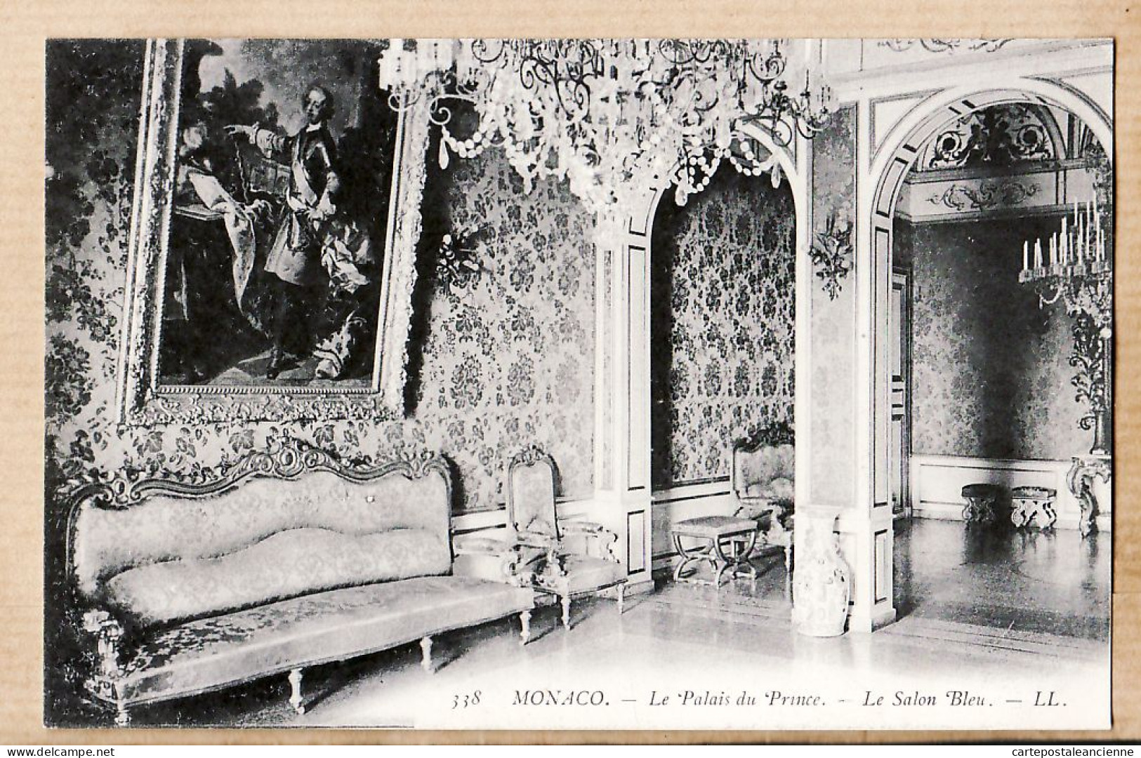 00819 ● LEVY 338 - MONACO Le PALAIS Du PRINCE - Le Salon BLEU 1890s Etat PARFAIT - Palais Princier