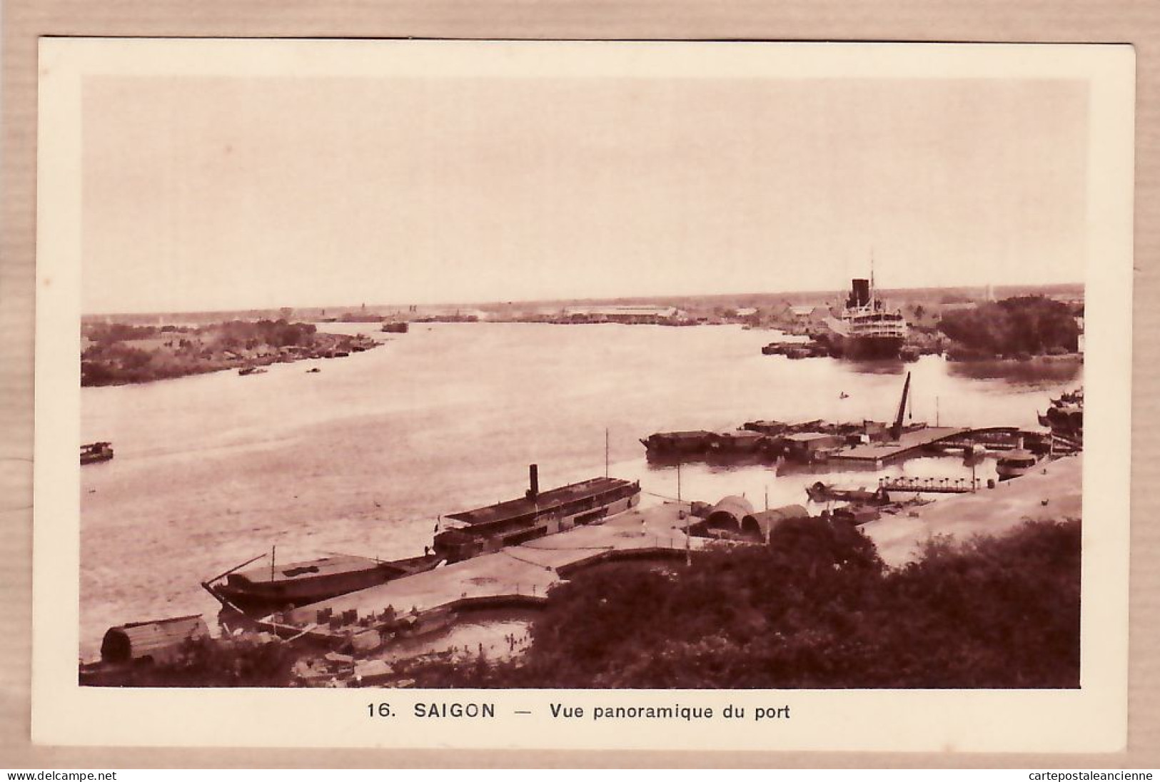 00985 ● SAIGON Vue Panoramique Du Port Indochine Tonkin Viet-Nam 1930 - Photo NADAL BRAUN N°16 - Vietnam