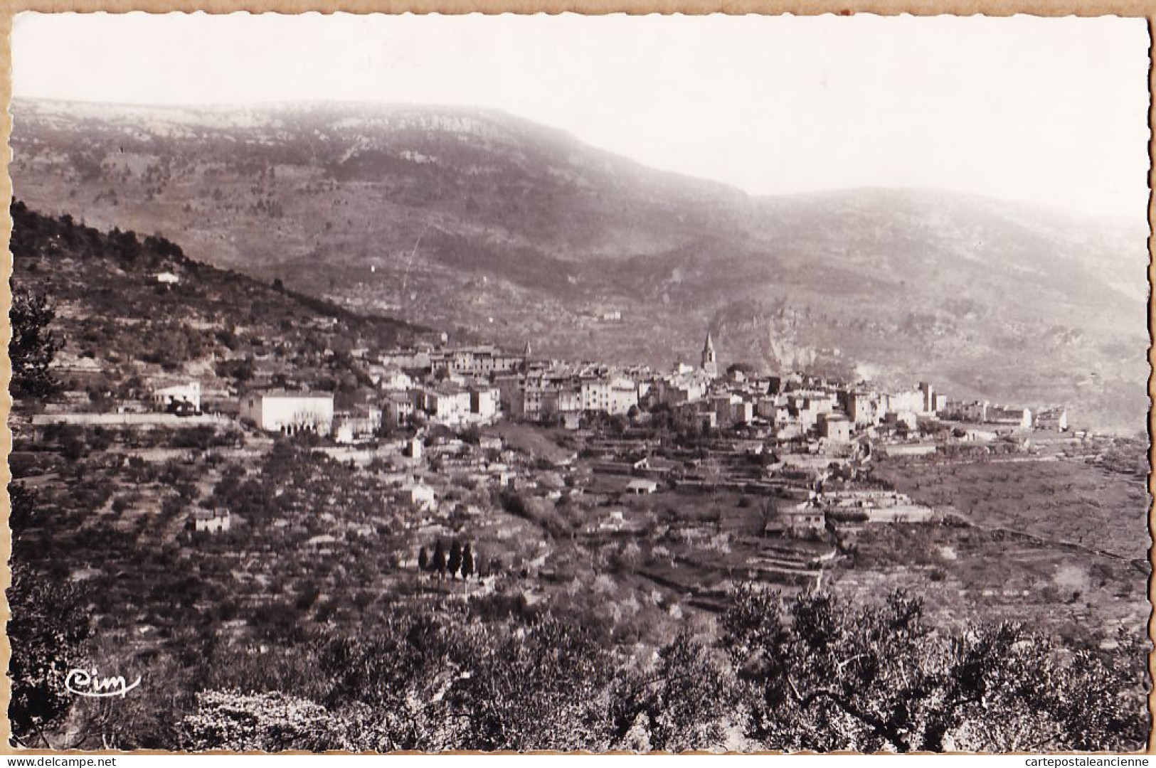 00672 ● BARGEMON 83-Var Vue Générale Village Fond Montagne De BLAC-MEYANNE 1953 à Olga ROMAN Graveson- Bromure COMBIER 4 - Bargemon