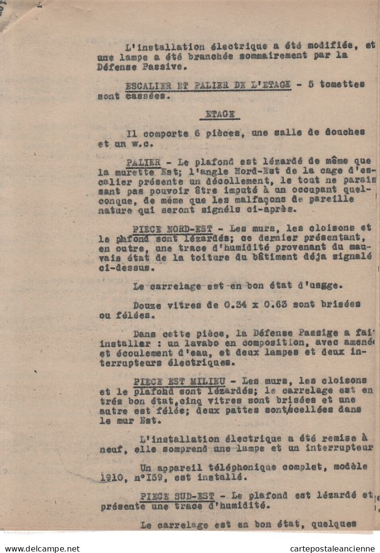 00591 / ⭐ ♥️ LA GARDE Var 01.06.1945 Procès Verbal 8 Pages ETAT BATIMENTS REQUISITIONNES Cie TRAMWAYS Chemin Fer - 1939-45