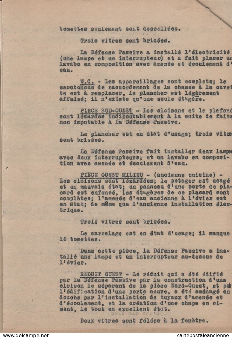 00591 / ⭐ ♥️ LA GARDE Var 01.06.1945 Procès Verbal 8 Pages ETAT BATIMENTS REQUISITIONNES Cie TRAMWAYS Chemin Fer - 1939-45