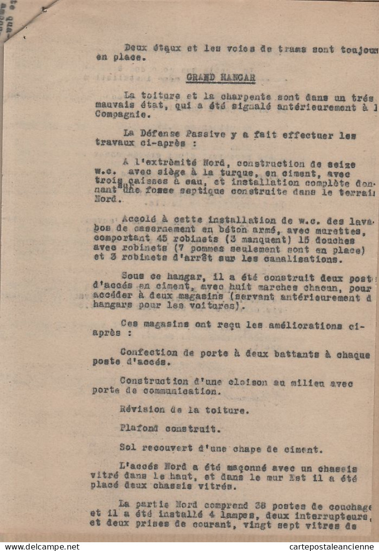 00591 / ⭐ ♥️ LA GARDE Var 01.06.1945 Procès Verbal 8 pages ETAT BATIMENTS REQUISITIONNES Cie TRAMWAYS Chemin Fer