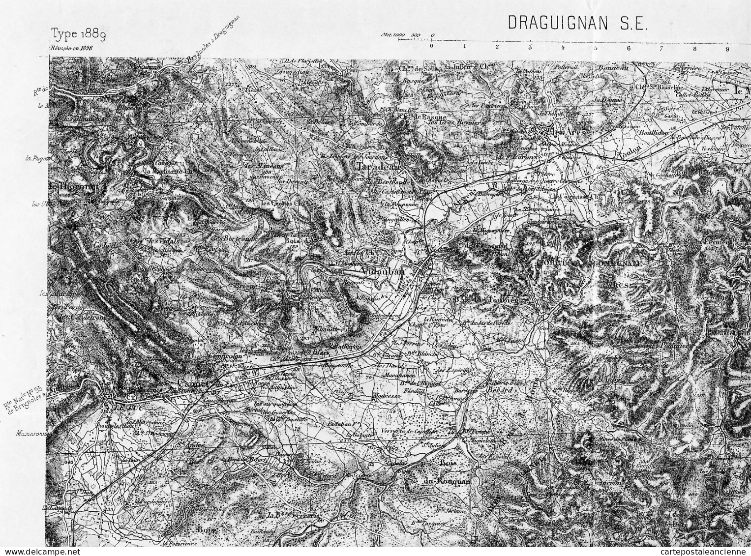 00648 ● DRAGUIGNAN (83) ROQUEBRUNE Ste MAXIME GONFARON Sud Est Type 1889 Révisé 1898 N° 236 Gravé PIERRON HACQ LEPAGE - Mapas Topográficas