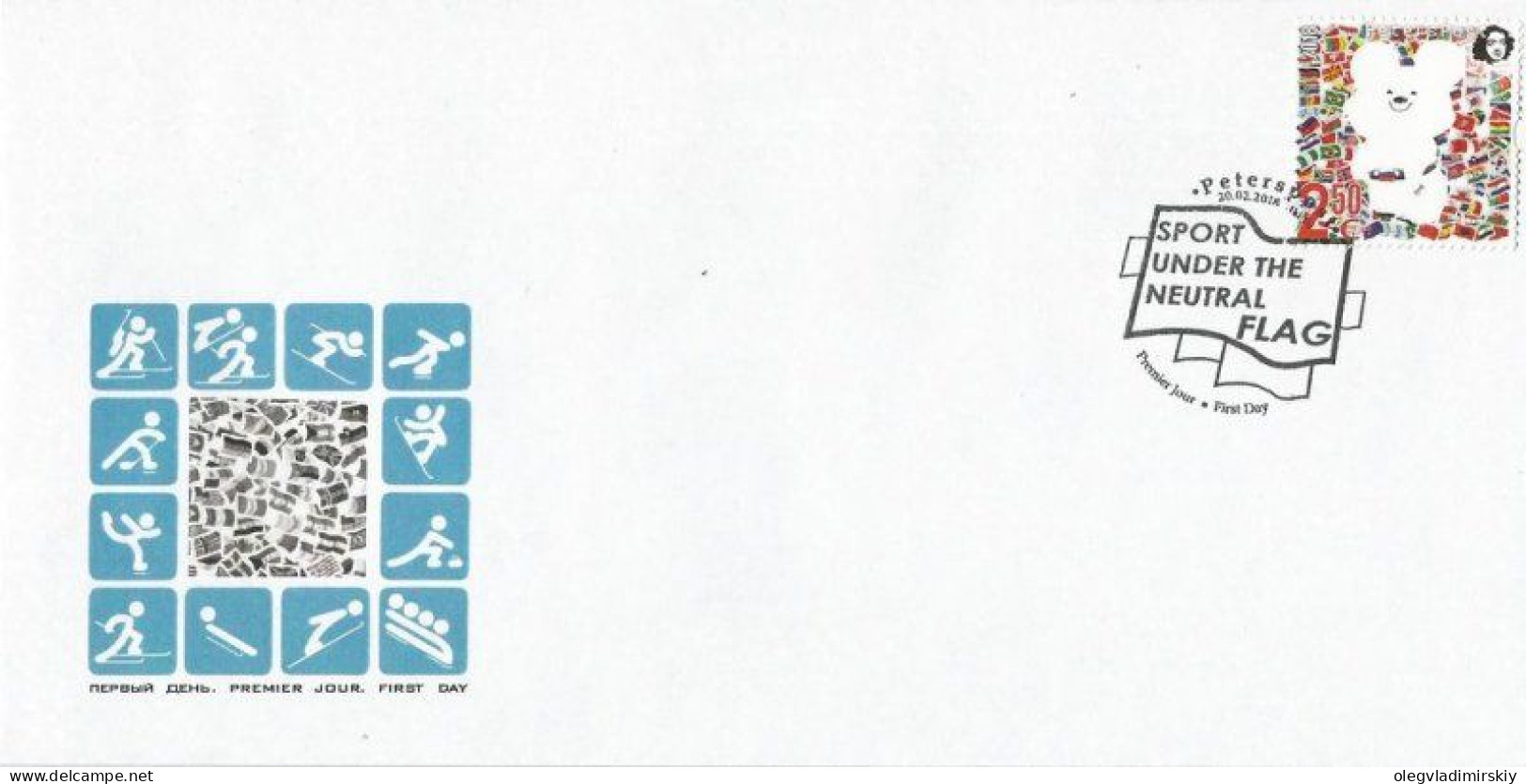 Finland Finnland Finlande 2018 Olympic Games In Pyeongchang Olympics "Sport Under The Neutral Flag" RARE FDC Stamp - Hiver 2018 : Pyeongchang