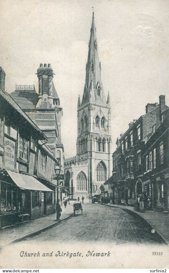 NOTTS - NEWARK - CHURCH AND KIRKGATE 1906 Nm326 - Autres & Non Classés